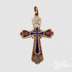 Крест нательный с эмалью
